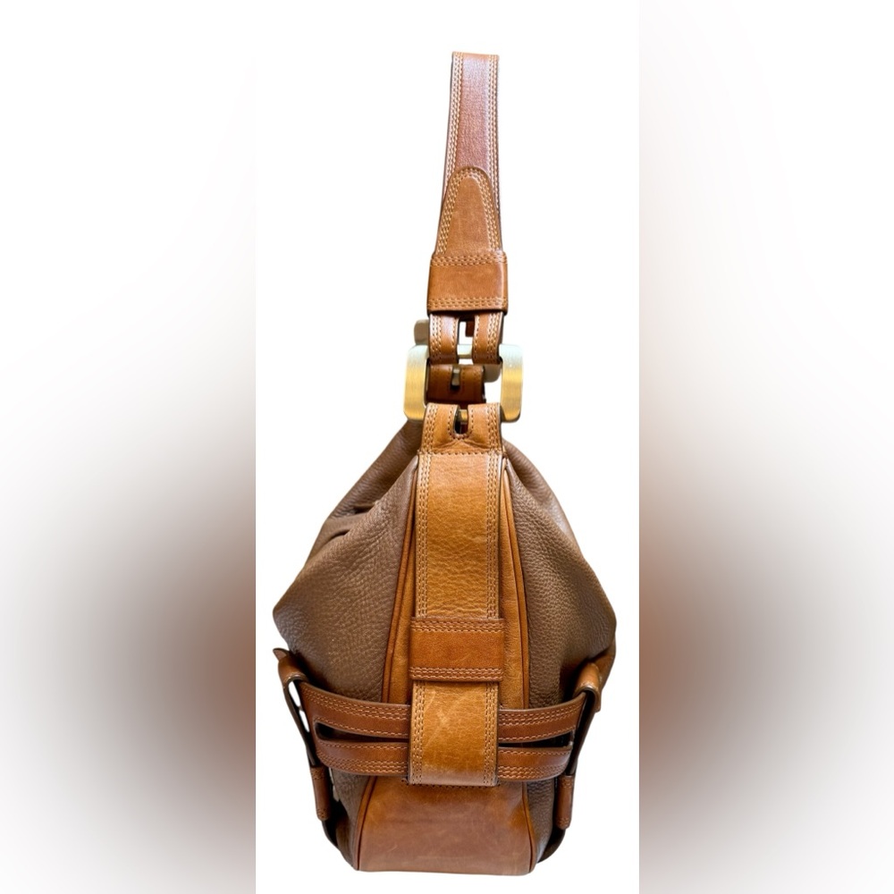 Michael Kors Two-Tone Leather Hobo Shoulder Bag - Picture 2 of 14